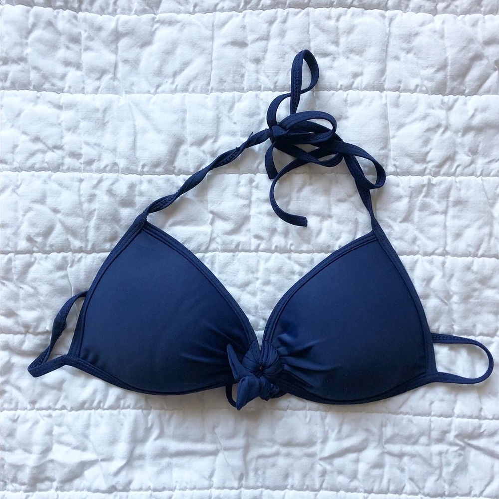 Blue bikini top